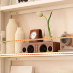 Modern White Metal Vertical Bookshelf with Open Back & Adjustable Shelves