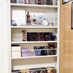 Modern White Metal Vertical Bookshelf with Open Back & Adjustable Shelves