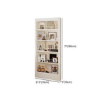 Modern White Metal Vertical Bookshelf with Open Back & Adjustable Shelves Dimensions