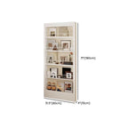 Modern White Metal Vertical Bookshelf with Open Back & Adjustable Shelves Dimensions