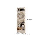 Modern White Metal Vertical Bookshelf with Open Back & Adjustable Shelves Dimensions
