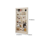 Modern White Metal Vertical Bookshelf with Open Back & Adjustable Shelves Dimensions