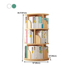 Modern White Rotating Geometric Bookshelf – Wood Open Storage Dimensions