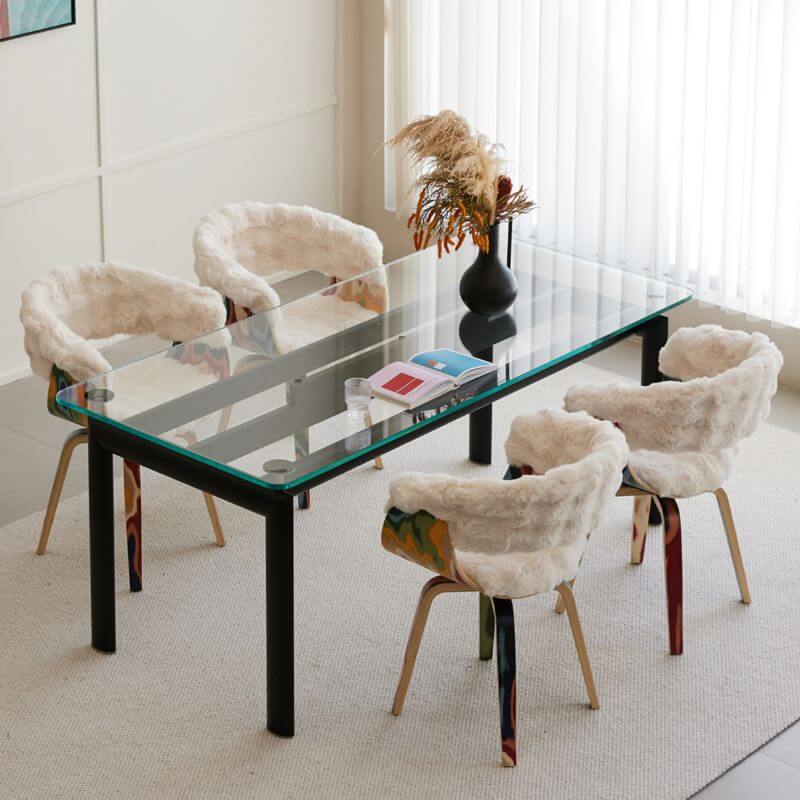 Modern White Upholstered Swivel Arm Chair with Natural Wood Legs