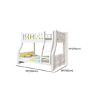 Modern White Wood Bunk Bed with Drawers, Bookshelf, Ladder & 2 Mattresses Dimensions