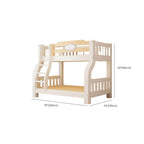 Modern White Wood Bunk Bed With Ladder & Storage Dimensions