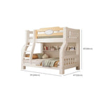 Modern White Wood Bunk Bed With Ladder & Storage Dimensions