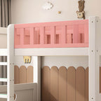 Modern White Wood Bunk Bed With Storage Drawers