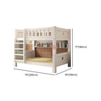 Modern White Wood Bunk Bed With Storage Drawers Dimensions