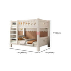 Modern White Wood Bunk Bed With Storage Drawers Dimensions