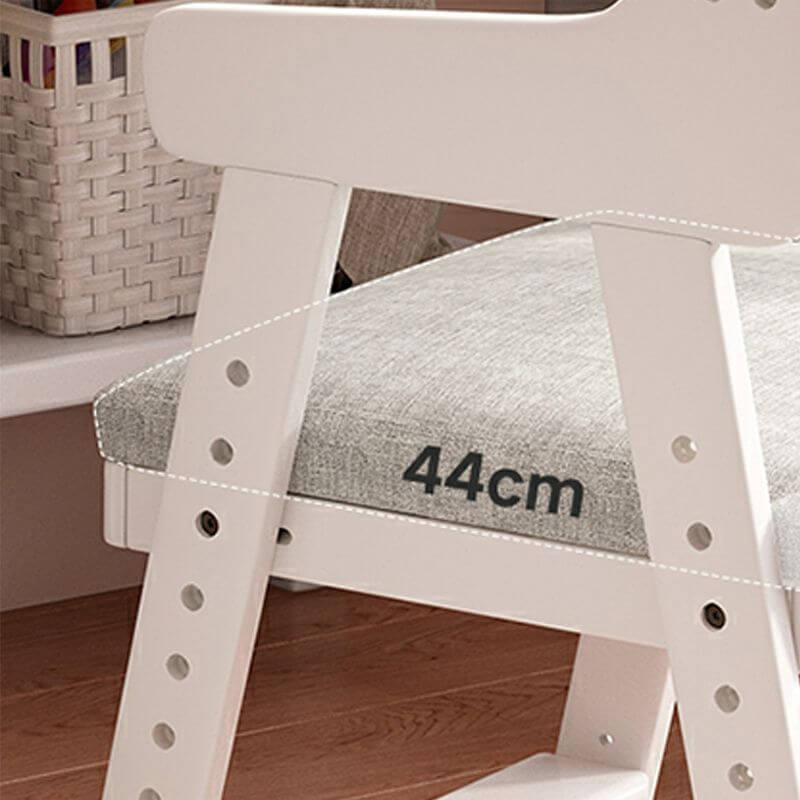 Modern White Wood Chair for Kids Playroom Seating