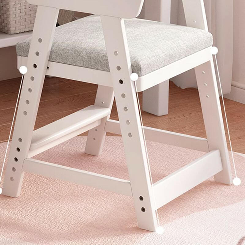 Modern White Wood Chair for Kids Playroom Seating