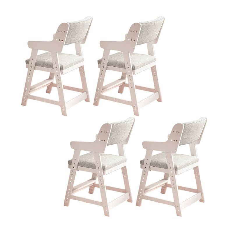 Modern White Wood Chair for Kids Playroom Seating