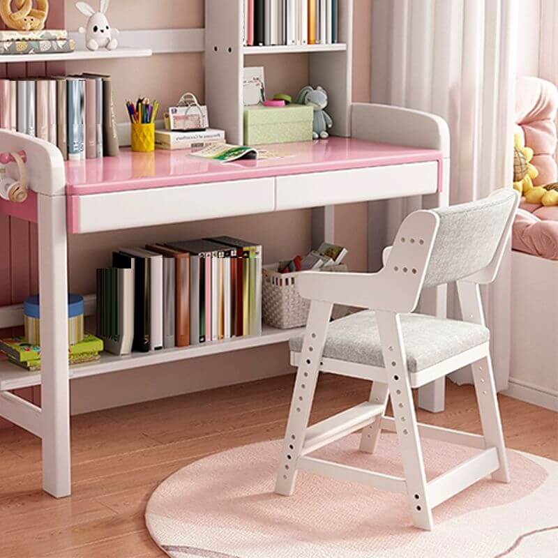 Modern White Wood Chair for Kids Playroom Seating