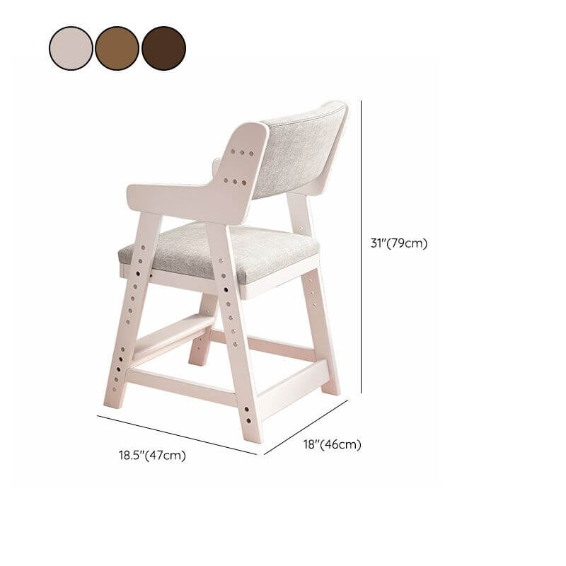 Modern White Wood Chair for Kids Playroom Seating Dimensions