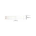 Modern White Wood Floating TV Stand with Push-to-Open Cabinets Dimensions
