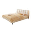 Modern White Wood Panel Bed Frame with Headboard