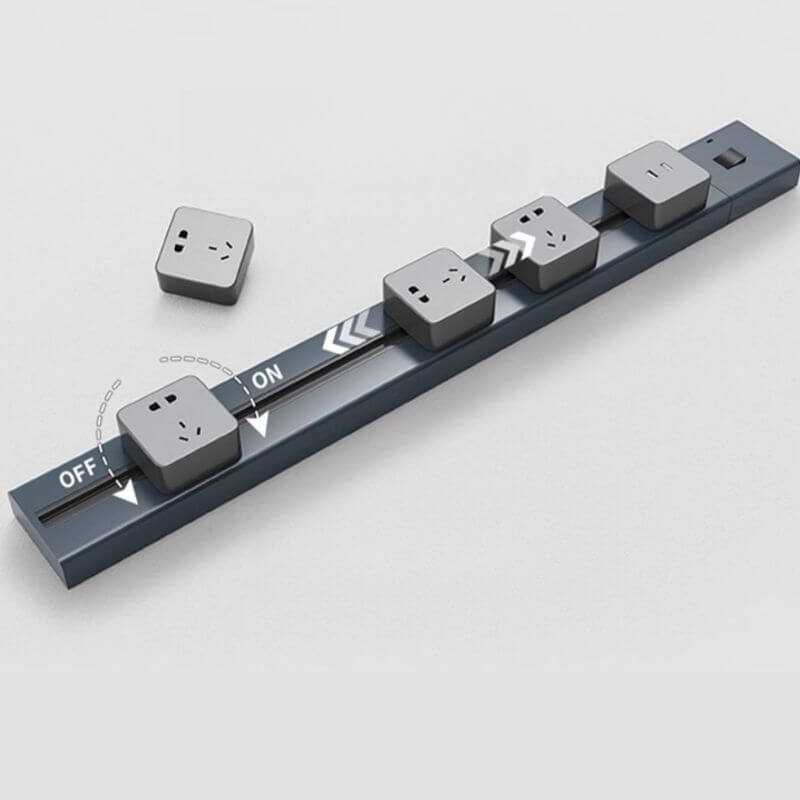 Modern White Wood Sideboard with Black Glass Top and Press-to-Open Cabinets Secondary image