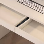 Modern White Wood Writing Desk with 5 Drawers for Kids