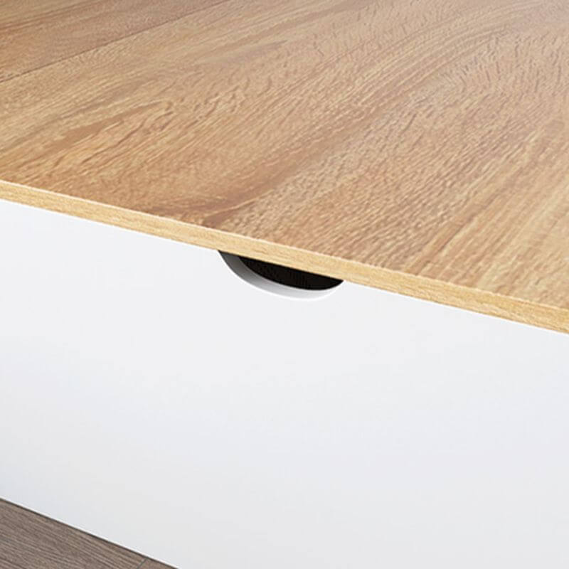 Modern White Wooden Bed with Storage for Kids and Teens