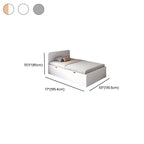 Modern White Wooden Bed with Storage for Kids and Teens Dimensions