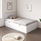 Modern White Wooden Bed with Storage for Kids and Teens Main Product Image
