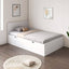 Modern White Wooden Bed with Storage for Kids and Teens Main Product Image