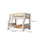 Modern White Wooden Bunk Bed with Ladder for Kids' Rooms Dimensions
