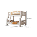 Modern White Wooden Bunk Bed with Ladder for Kids' Rooms Dimensions