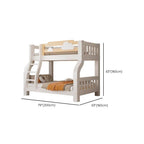 Modern White Wooden Bunk Bed with Ladder for Kids' Rooms Dimensions