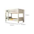 Modern White Wooden Kids Bunk Bed with Ladder and Mattress Dimensions
