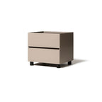 Modern White Wooden Nightstand With Drawers
