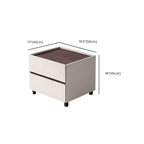 Modern White Wooden Nightstand With Drawers Dimensions