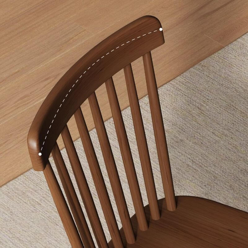 Modern Windsor Back Solid Wood Side Chair – Armless Dining & Accent Seating