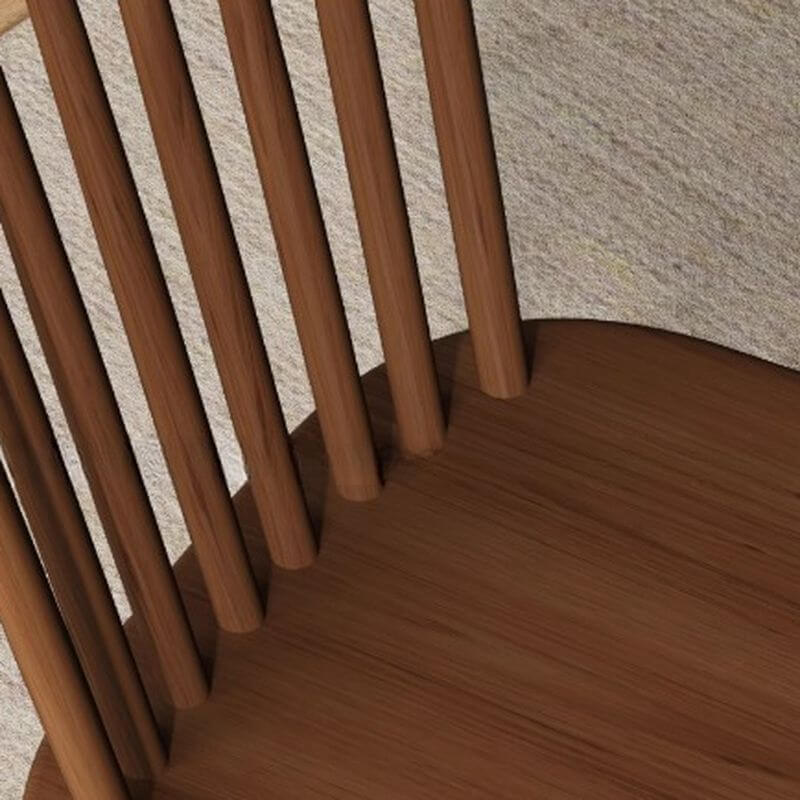 Modern Windsor Back Solid Wood Side Chair – Armless Dining & Accent Seating