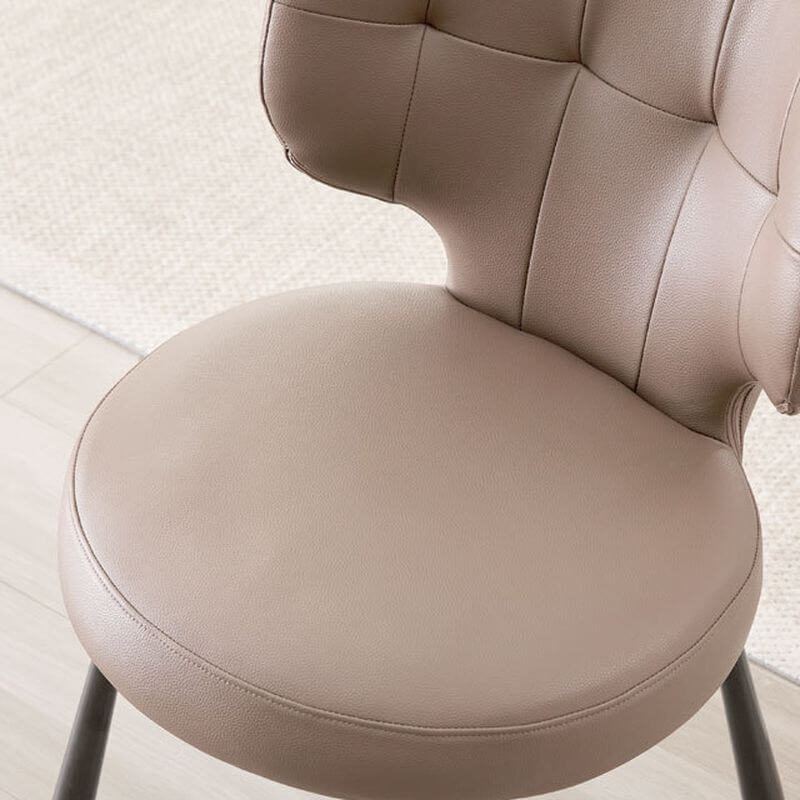 Modern Wingback Side Chair Set with Braided Rope Detail