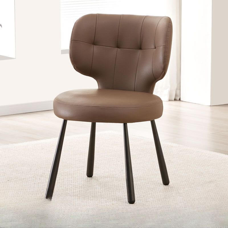 Modern Wingback Side Chair Set with Braided Rope Detail