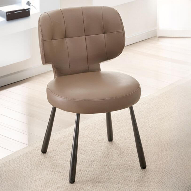 Modern Wingback Side Chair Set with Braided Rope Detail