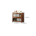 Modern Wood Barrister Bookcase with Glass Doors and Open Shelving Dimensions