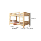 Modern Wood Bunk Bed with Bookshelf and Ladder Dimensions