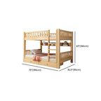 Modern Wood Bunk Bed with Bookshelf and Ladder Dimensions