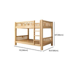 Modern Wood Bunk Bed with Bookshelf and Ladder Dimensions