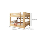 Modern Wood Bunk Bed with Bookshelf and Ladder Dimensions