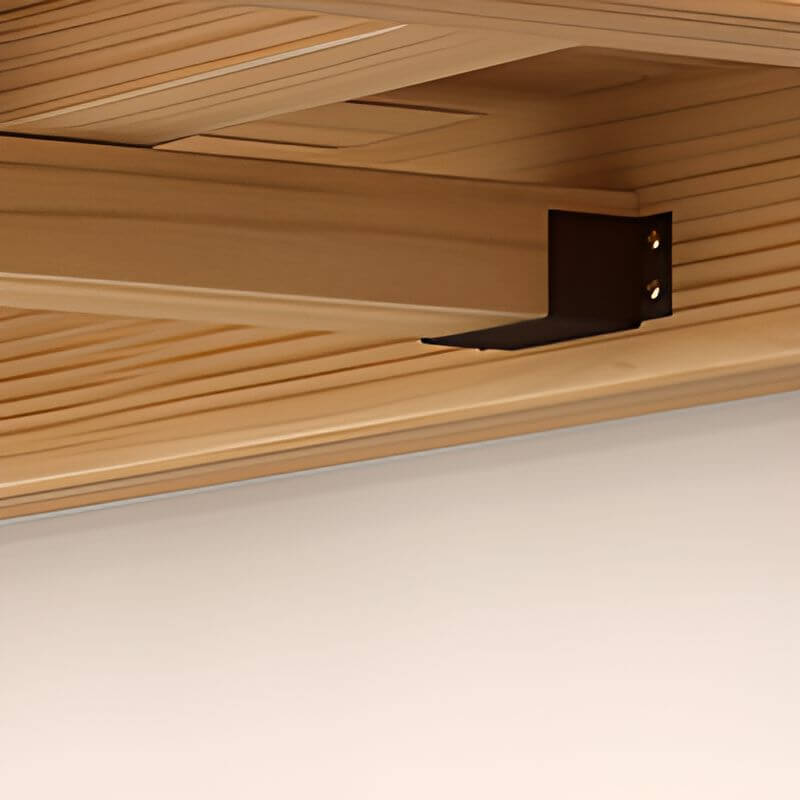 Modern Wood Bunk Bed with Bookshelf, Drawers & Ladder