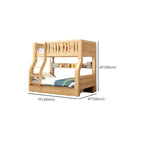 Modern Wood Bunk Bed with Bookshelf, Drawers & Ladder Dimensions