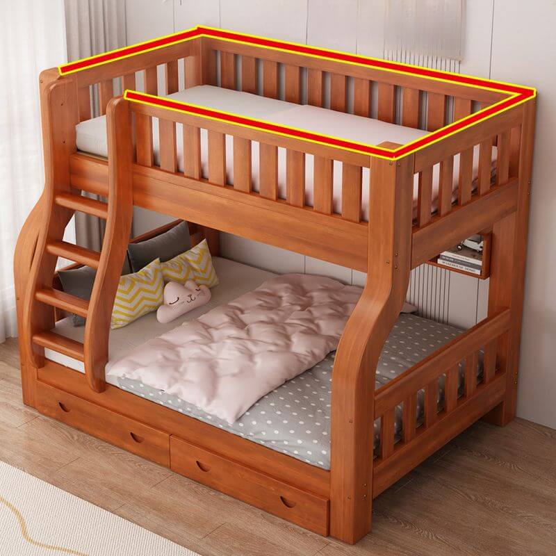 Modern Wood Bunk Bed with Ladder and Storage Features Secondary image