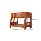 Modern Wood Bunk Bed with Ladder and Storage Features Dimensions