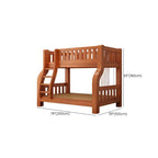 Modern Wood Bunk Bed with Ladder and Storage Features Dimensions