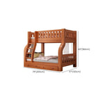 Modern Wood Bunk Bed with Ladder and Storage Features Dimensions