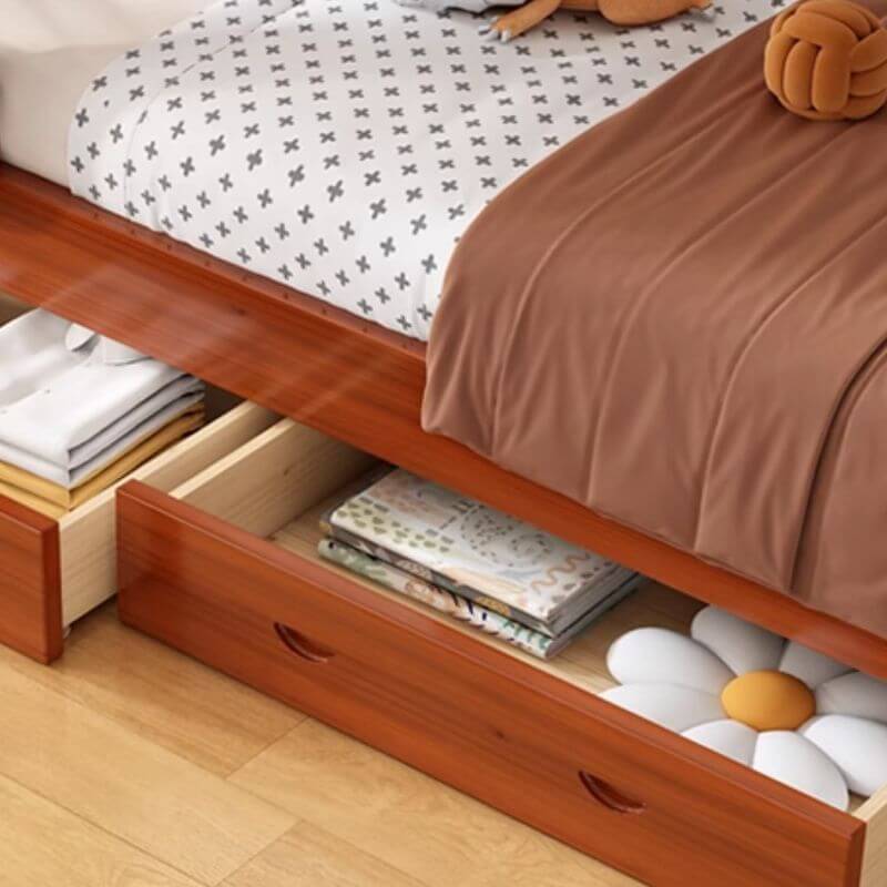 Modern Wood Bunk Bed with Ladder for Kids - Stylish & Functional